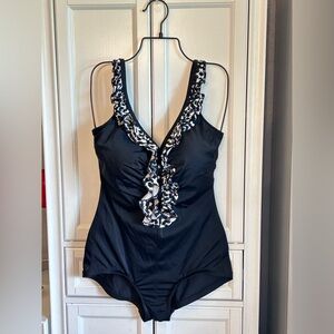 Large Black One Piece Swimsuit Modest Sexy Summer Spring Break Vacation